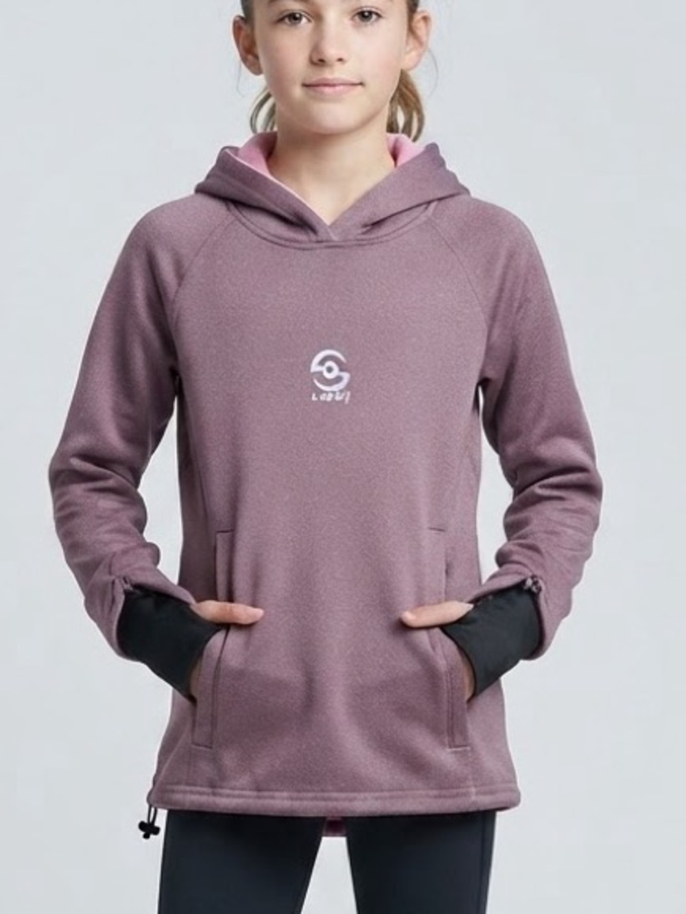 LOKI Gear Kids Fleece Performance Pullover Hoodie Mauve Pink 10/12 Versacuff